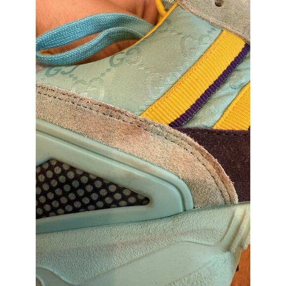 adidas Gucci x ZX 8000 Aqua GG Monogram Size 9 New W/ Defect - Picture 10 of 10